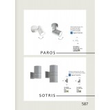 VIOKEF 4143701 | Paros Viokef rameno stenové svietidlo otočné prvky 1x GU10 IP55 sivé, biela
