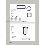 VIOKEF 4189700 | Minos Viokef stenové svietidlo 1x LED 500lm 3000K IP54 čierna, biela