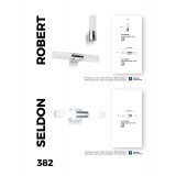 VIOKEF 4039400 | Castra Viokef stenové svietidlo 2x E14 matný biely, priesvitná, matný nikel