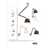 VIOKEF 4146200 | Filipa Viokef rameno stenové svietidlo prepínač otočné prvky 1x E27 čierna, hnedá, matný nikel