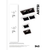 VIOKEF 4208101 | Artsi Viokef zabudovateľné svietidlo sklápacie 185x100mm 2x GU10 čierna