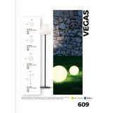 VIOKEF 4204200 | Vegas-VI Viokef stojaté svietidlo 38cm 1x E27 IP65 biela