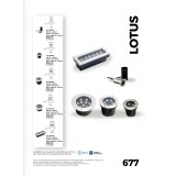 VIOKEF 4187100 | Lotus-VI Viokef zabudovateľné svietidlo 200x80mm 1x LED 660lm 3200K IP67 strieborný, čierna
