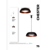 VIOKEF 4173500 | Chester-VI Viokef stropné svietidlo 1x LED 1920lm 3000K čierna, hnedá, matný opál